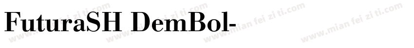 FuturaSH DemBol字体转换